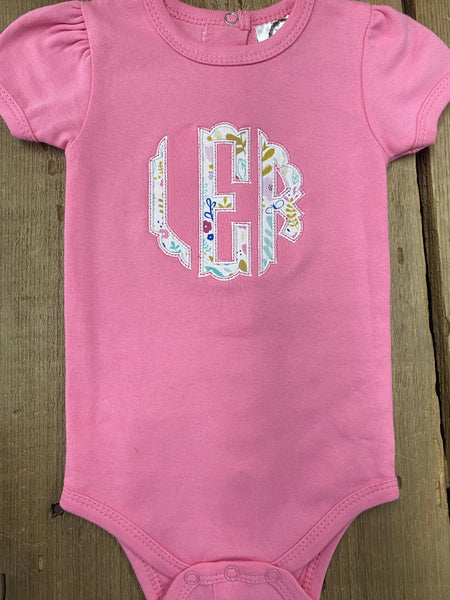 Appliqué Monogram Onesie