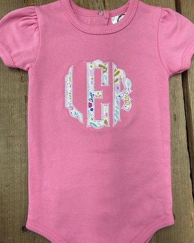 Appliqué Monogram Onesie