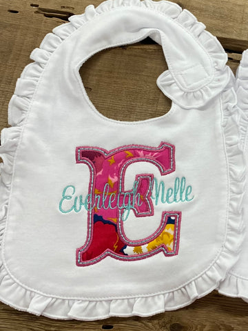 Everleigh Nelle Ruffle Baby Bib