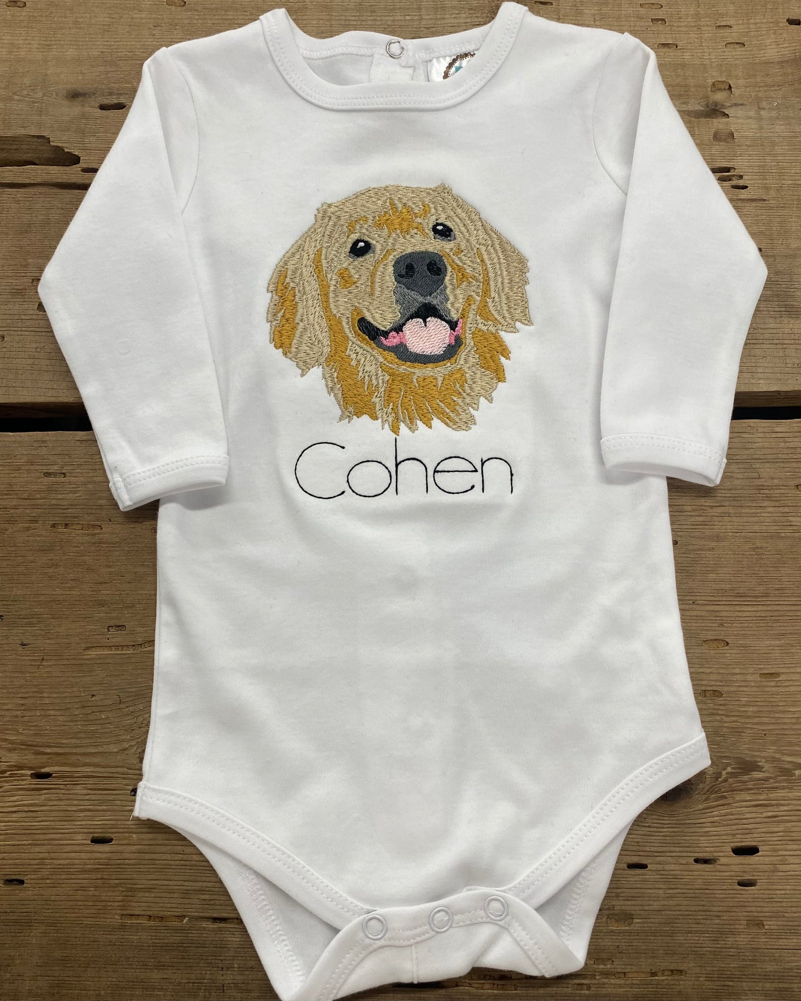 Cohen Dog Long Sleeve Onesie