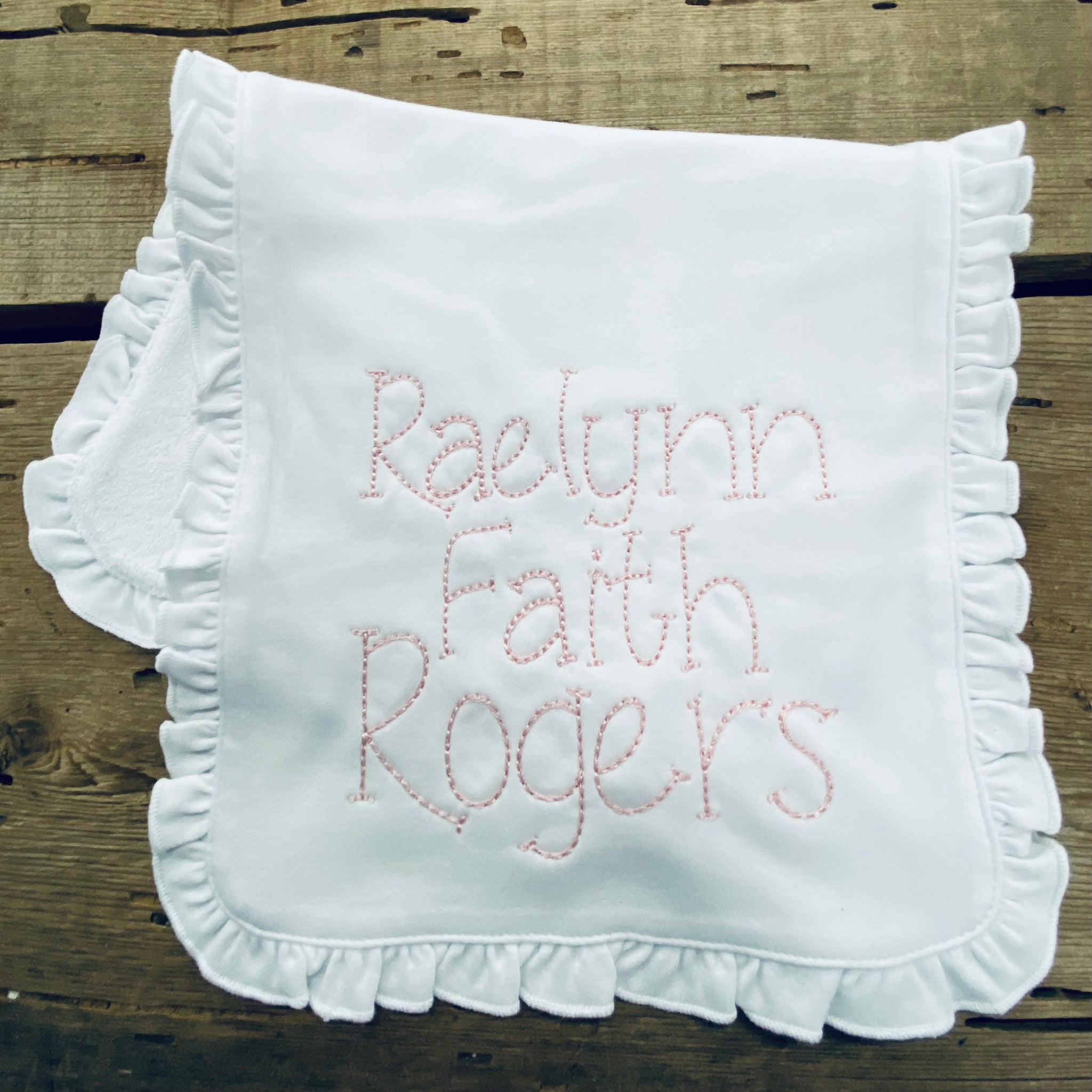 Raelynn Faith Rogers Baby Burp Cloth