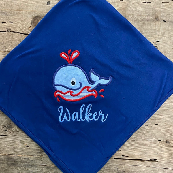 Walker Whale Baby Blanket