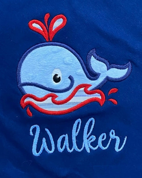 Walker Whale Baby Blanket