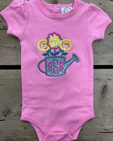 Floral Monogram Onesie