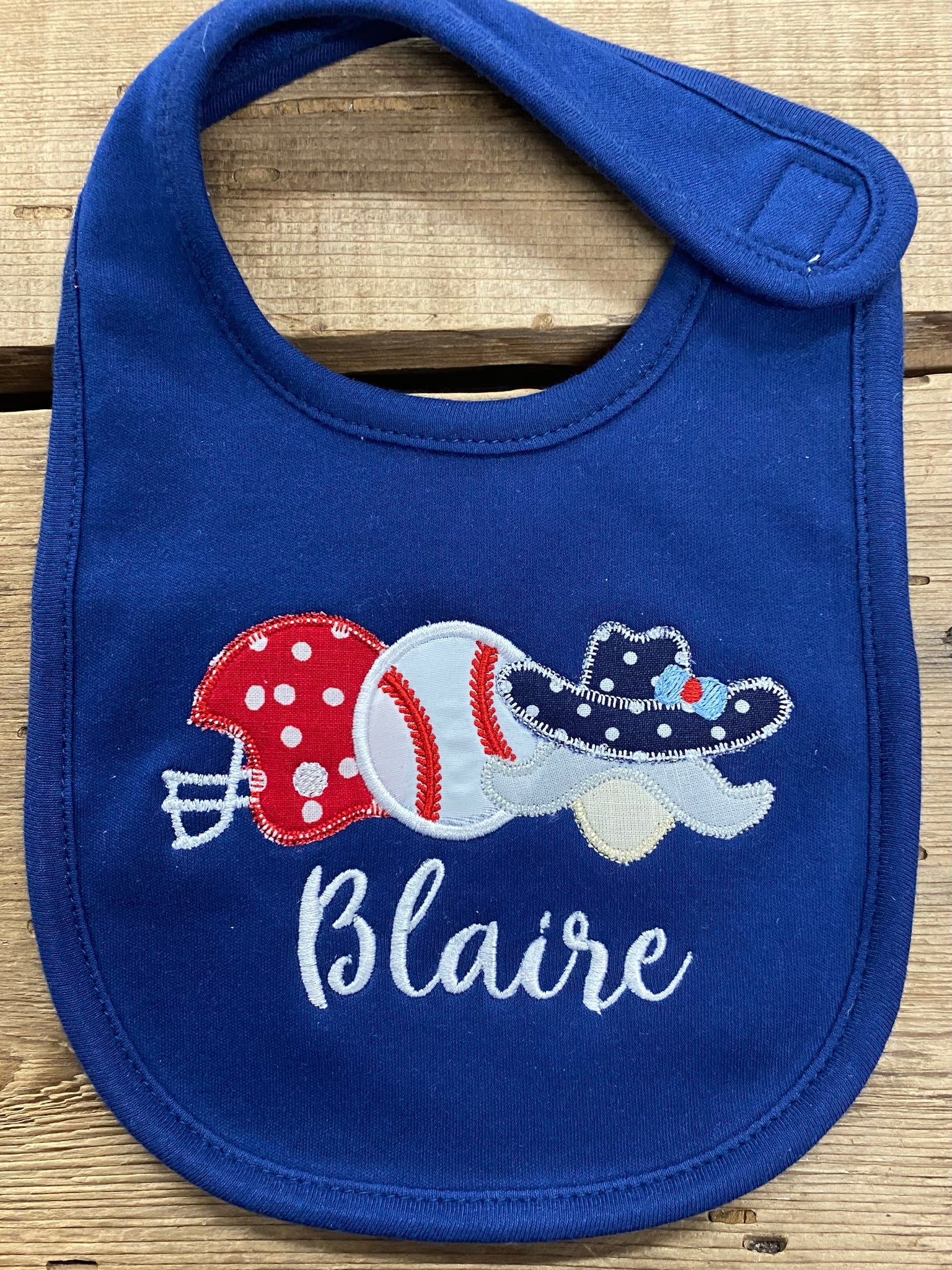 Blaire Ole Miss Ruffle Baby Bib