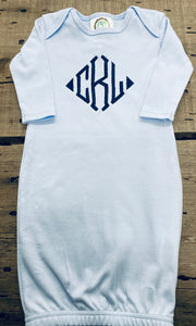 Monogram Baby Gown