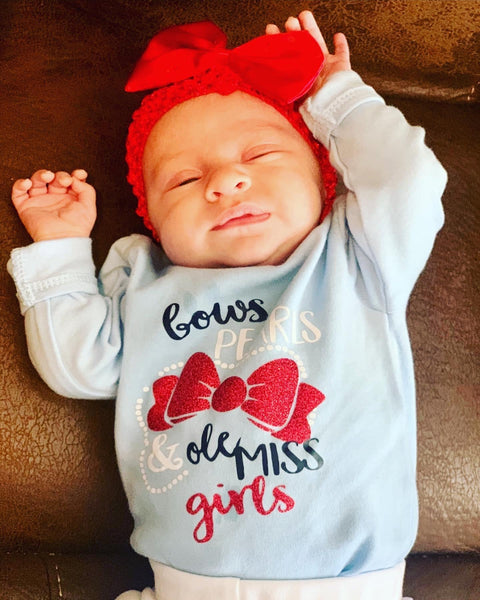 Ole Miss Long Sleeve Onesie