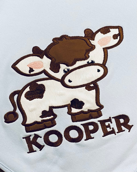 Kooper Cow Baby Blanket