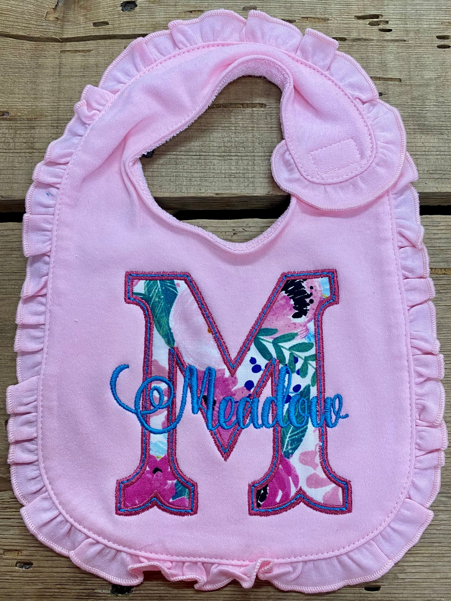 Meadow Ruffle Baby Bib