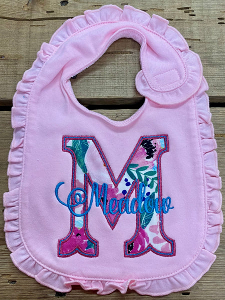 Meadow Ruffle Baby Bib