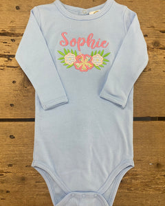 Floral Sophie Long Sleeve Onesie