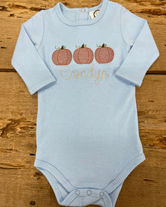 Camdyn Pumpkin Long Sleeve Onesie