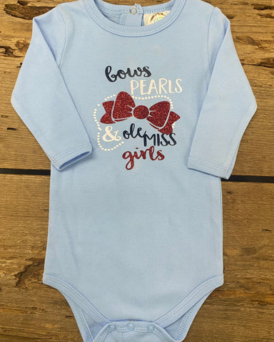 Ole Miss Long Sleeve Onesie