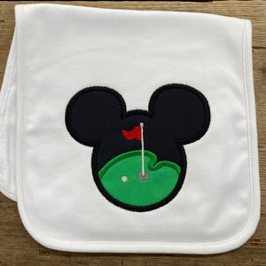 Mickey Golf Baby Burp Cloth