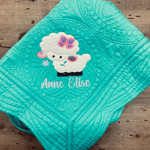 Anne Elise Sheep Baby Quilt