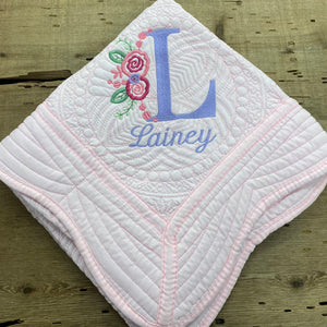 Lainey Floral Baby Quilt