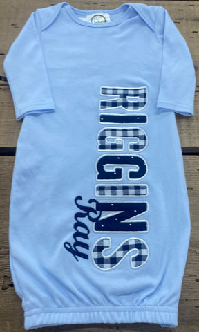 Riggins Ray Blue Baby Gown