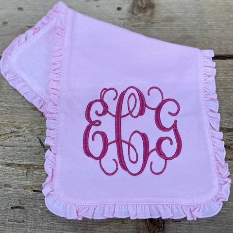 Monogram Baby Burp Cloth