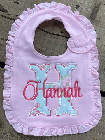 Hannah Ruffle Baby Bib