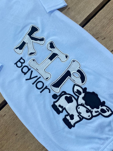 Kip Baylor Cow Baby Gown