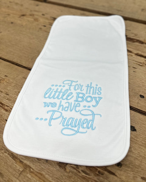 We Have Prayed Baby Burp Cloth