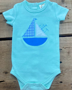 Monogram Sailboat Onesie