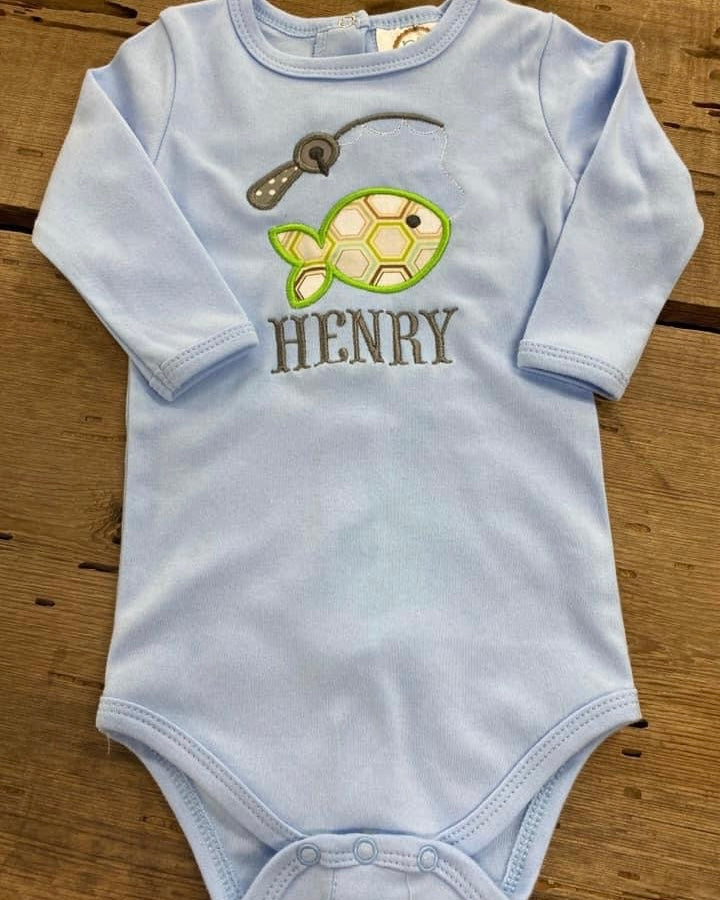 Henry Fish Long Sleeve Onesie