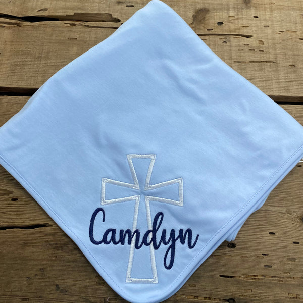 Camdyn Cross Baby Blanket