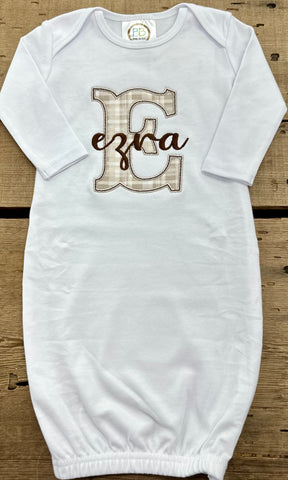 Ezra Baby Gown