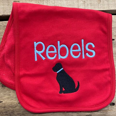 Rebels Dog Baby Burp Cloth