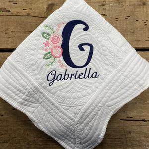 Gabriella Floral Baby Quilt