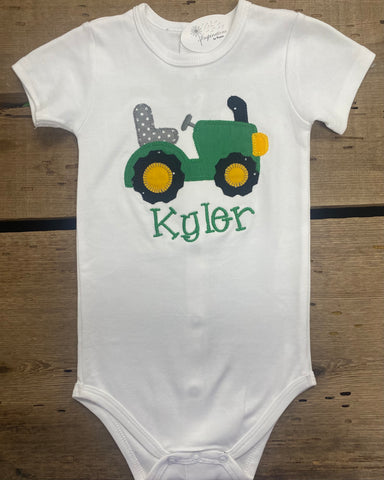 Kyler Tractor Onesie