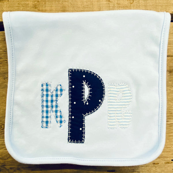 Monogram Baby Burp Cloth