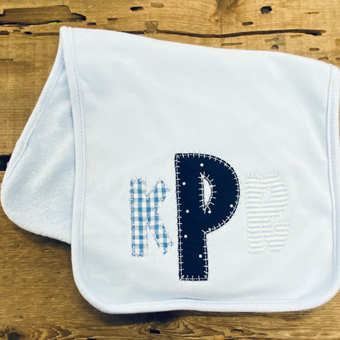 Monogram Baby Burp Cloth