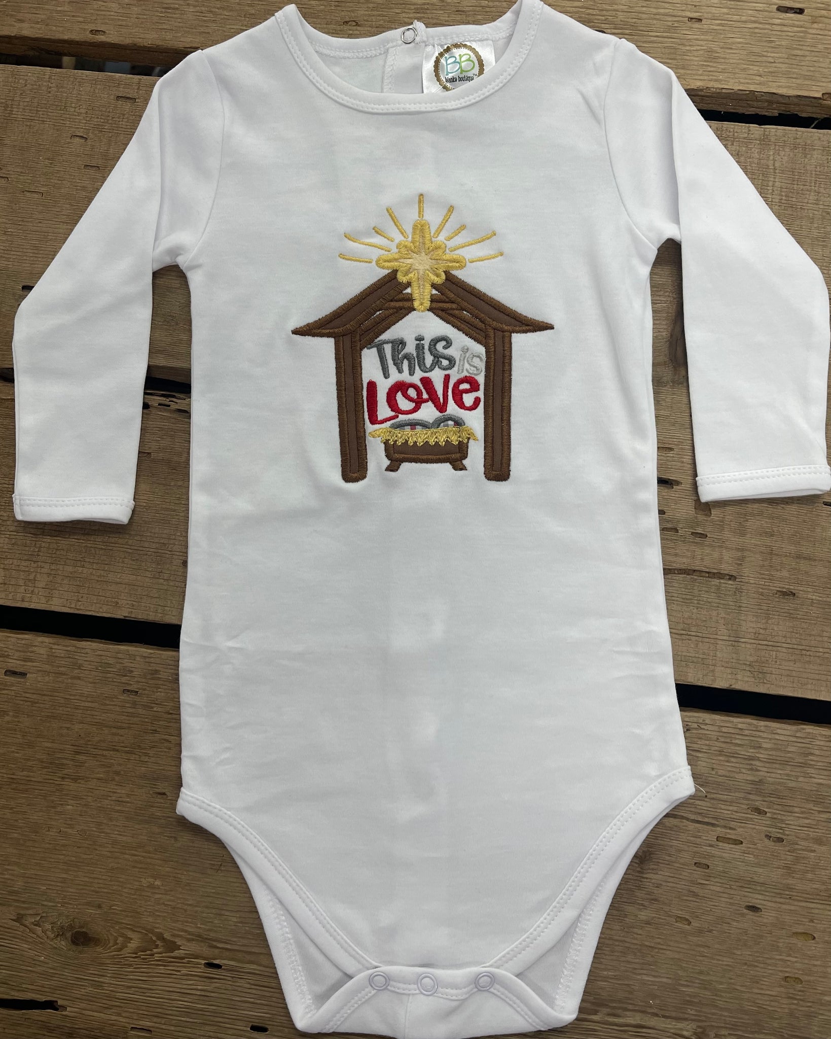 Manger Long Sleeve Onesie