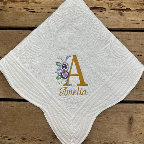 Amelia Floral Baby Quilt