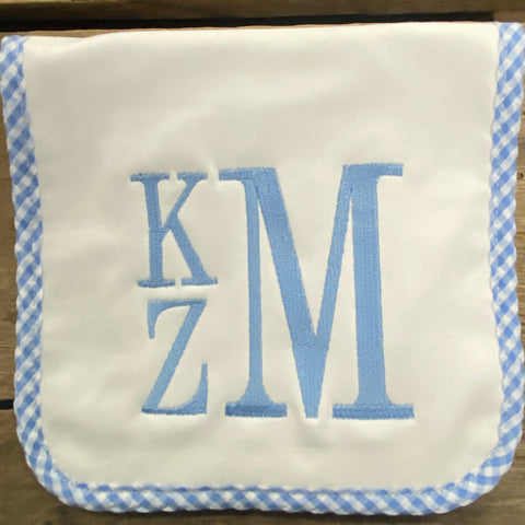 Monogram Baby Burp Cloth