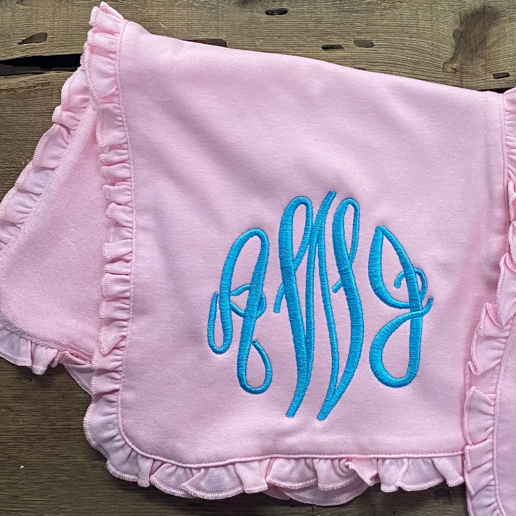 Monogram Baby Burp Cloth