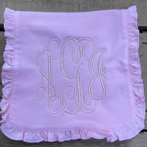 Monogram Baby Burp Cloth