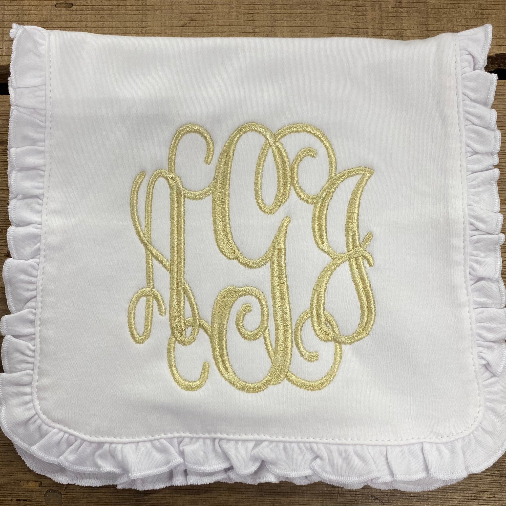 Monogram Baby Burp Cloth