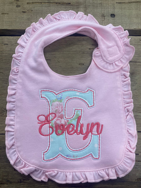 Hannah Ruffle Baby Bib