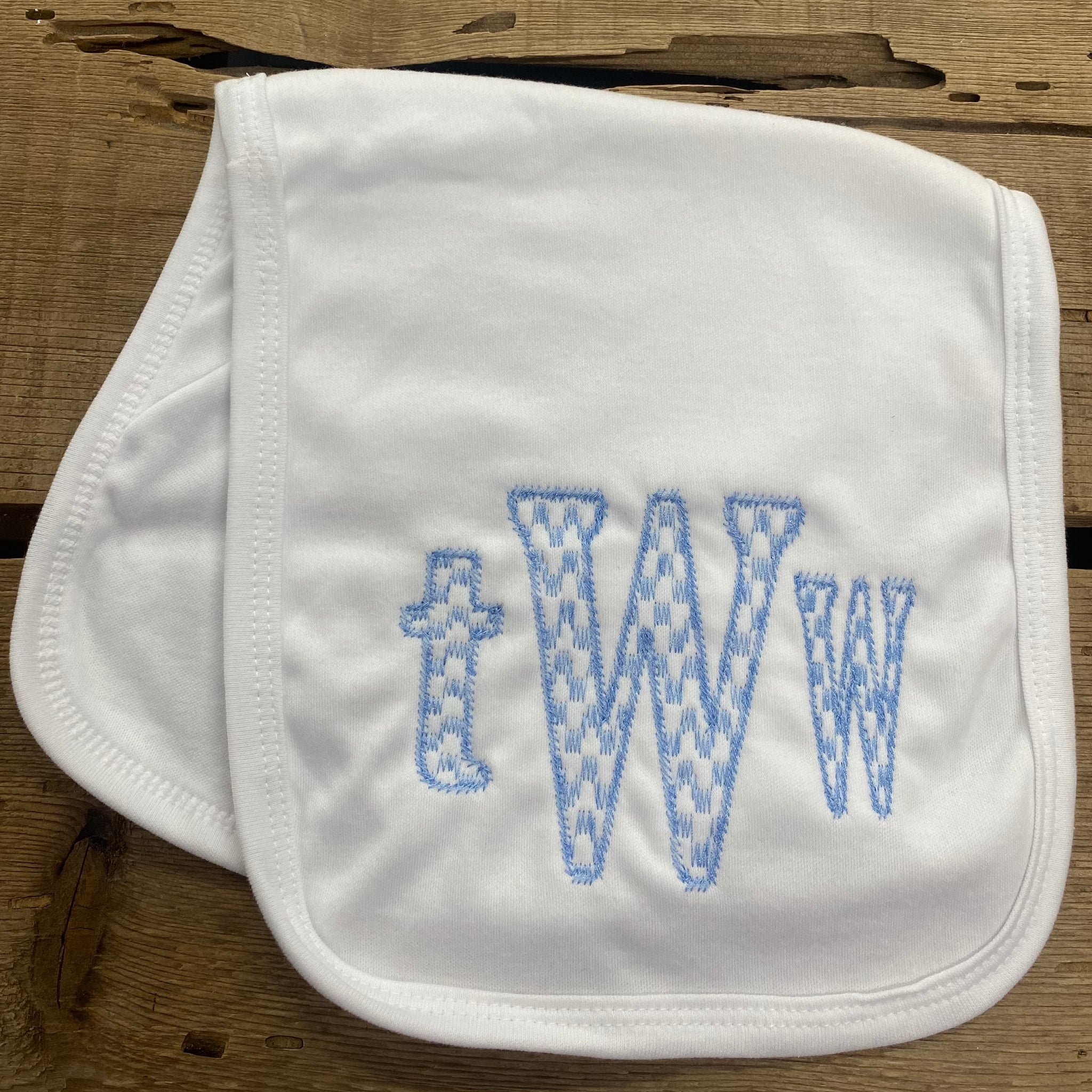 Monogram Baby Burp Cloth