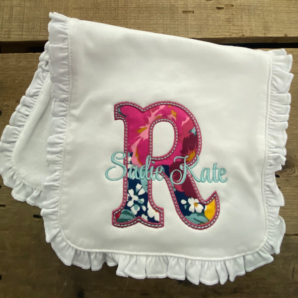 Polly Bloom Baby Burp Cloth