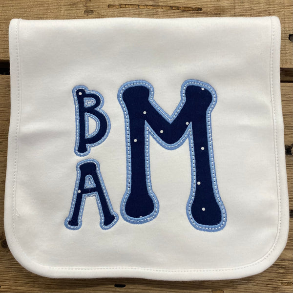 Monogram Baby Burp Cloth