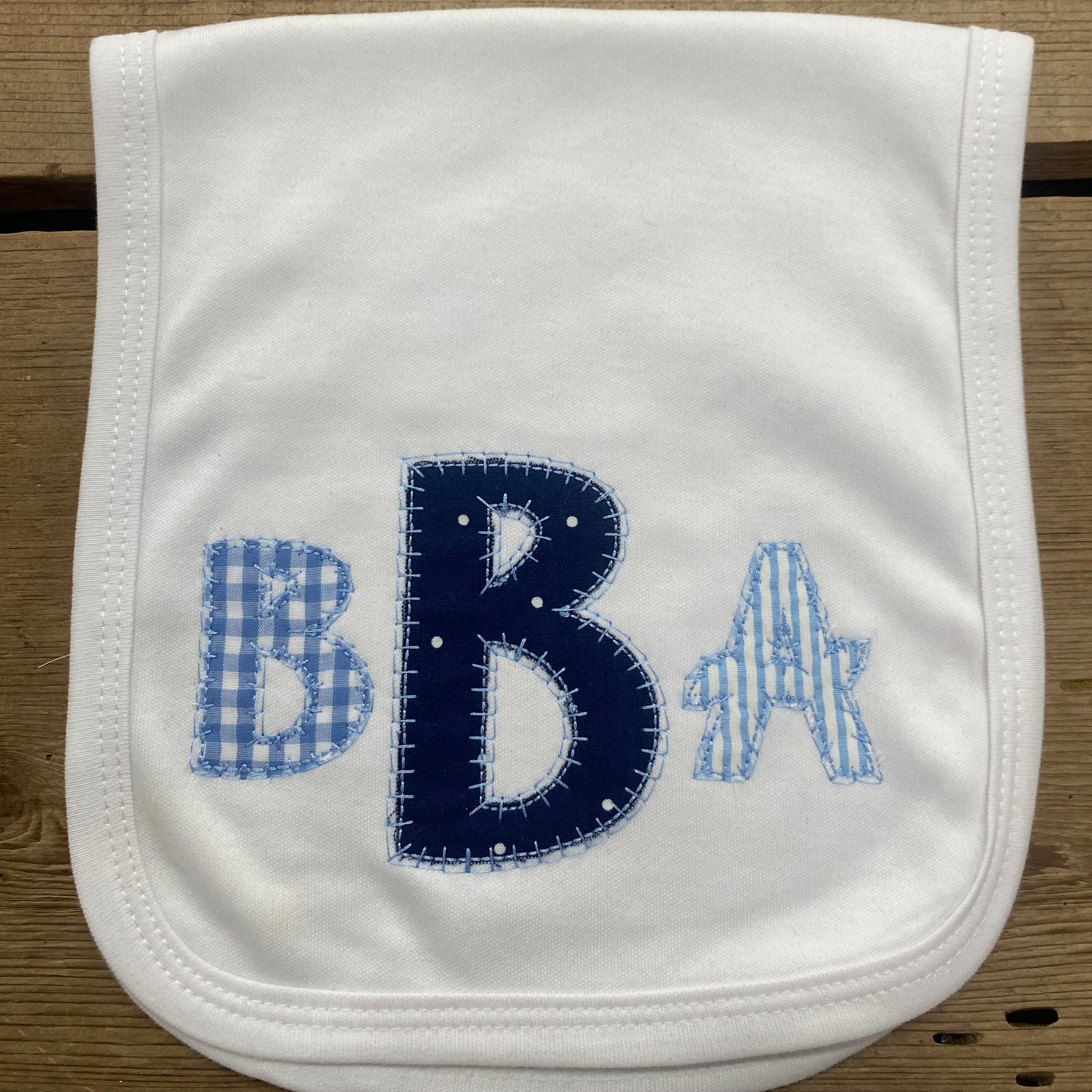 Monogram Baby Burp Cloth