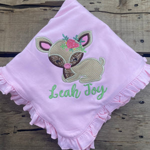 Leah Joy Deer Baby Blanket