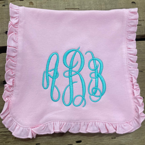 Monogram Baby Burp Cloth