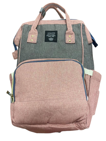 Pink & Grey Insulated Diaper Bag