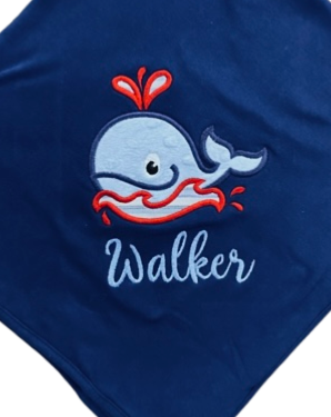 Walker/Whale Baby Blanket