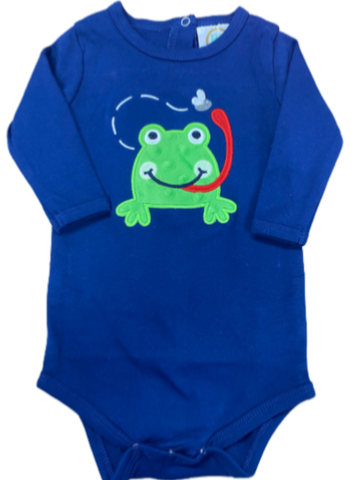 Frog Long Sleeve Baby Onesie